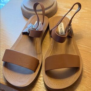 Steve Madden Tan Leather Sandals